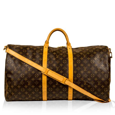 louis vuitton keepall bandouliere monogram taiga 55 brown blue|Keepall Bandoulière 55 Taigarama .